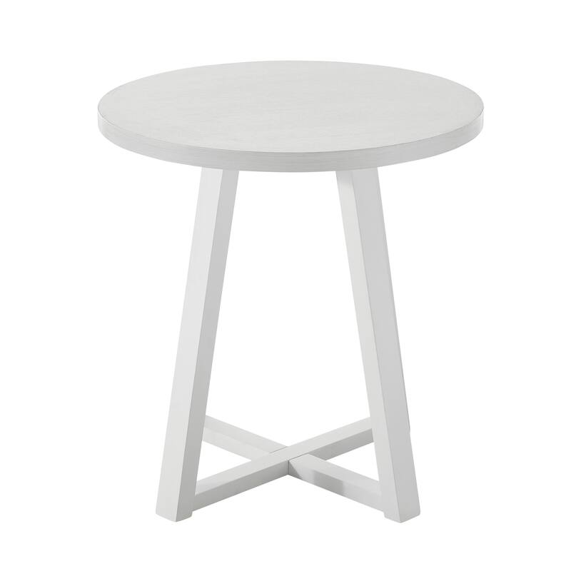 Roundhill Furniture Modern Harmony Wood Round End Table