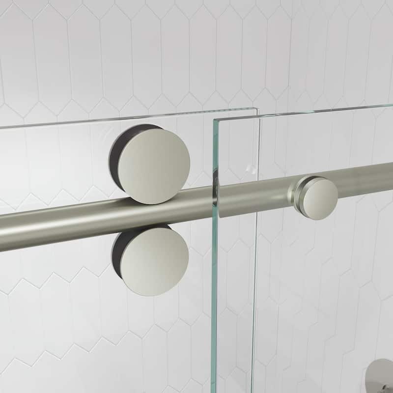 Seawin Briza 56 - 60 x 76 inches Frameless Sliding Shower Door 3/8 in. (10 mm) Clear Tempered Glass with NanoShield Coating