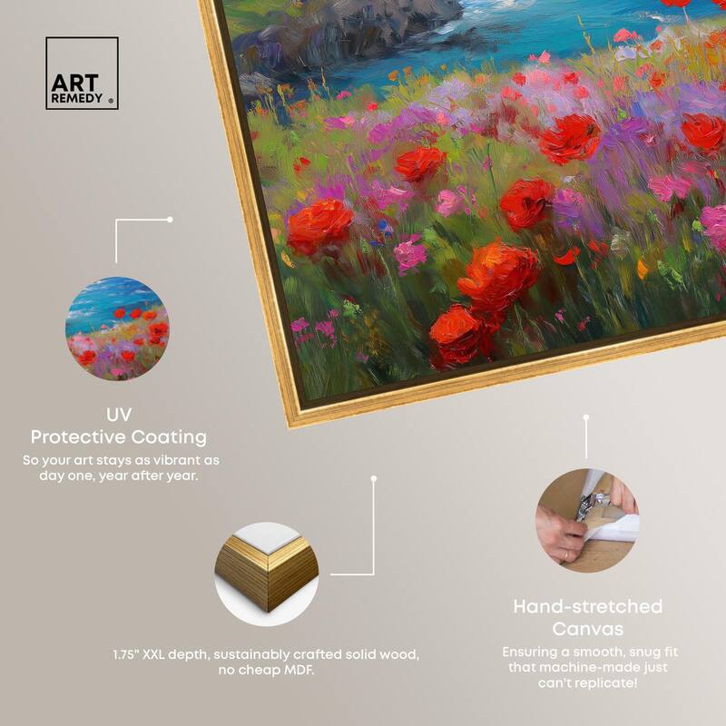 Ocean View Bloom II Canvas by Art Remedy