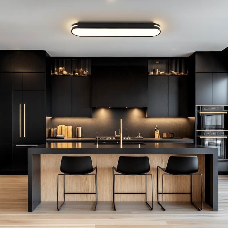 Modern Dimmable LED Long Oblong Flush Mount Ceiling Light 31.5in