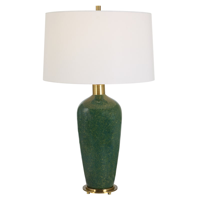Uttermost Verdell Green Table Lamp - 29"H,   Shade 10"H x 17" Dia.