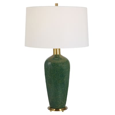 Uttermost Verdell Green Table Lamp - 29"H,   Shade 10"H x 17" Dia.