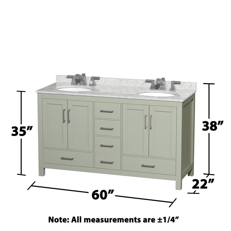 Wyndham Collection Sheffield 60" Freestanding Vanity Set with Hardwood