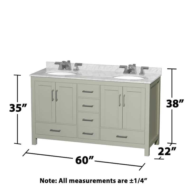 Wyndham Collection WCS141460DUNOM58 Sheffield 60" Free Standing Double