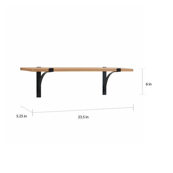 Danya B. Pine Shelf with Metal Brackets Overstock 18589982