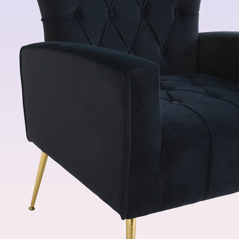 Modern Accent Chair with Ottoman for Living Room