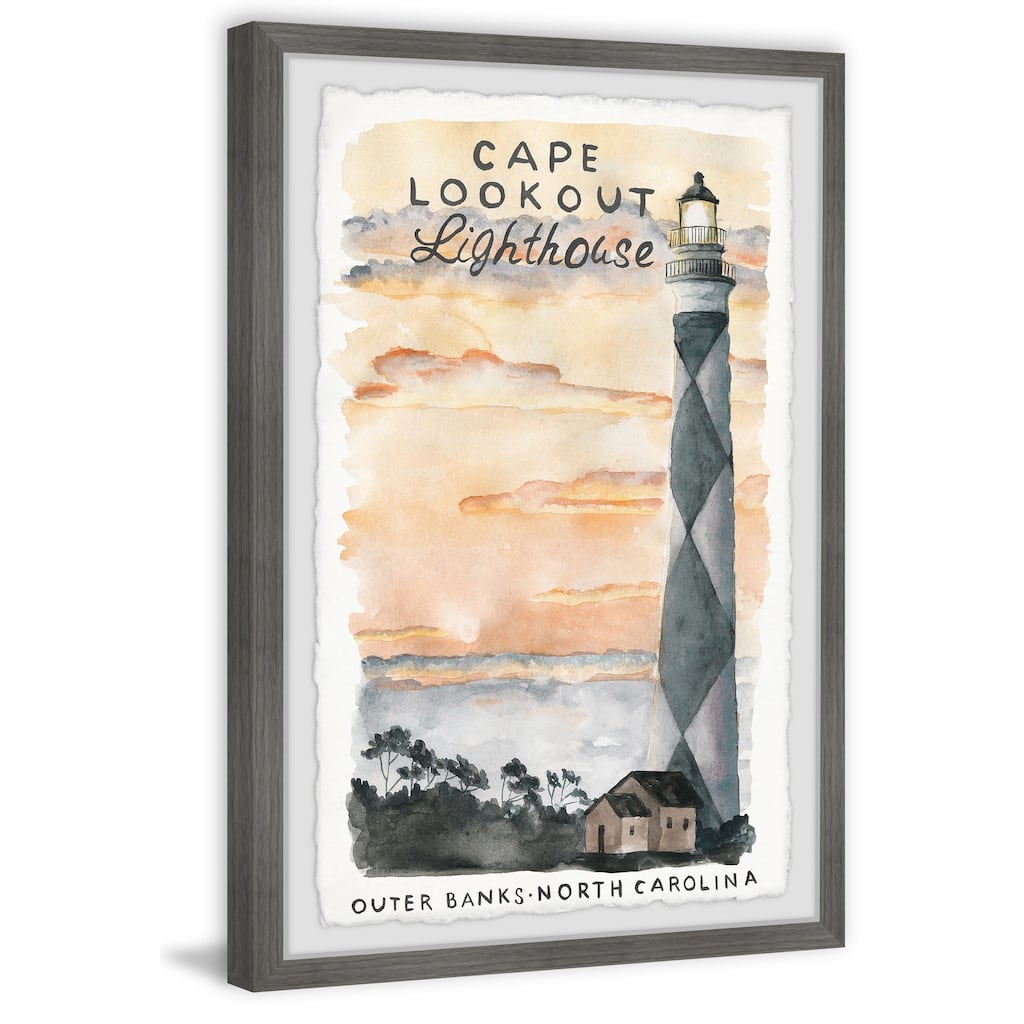 'Lookout Lighthouse' Framed Painting Print
