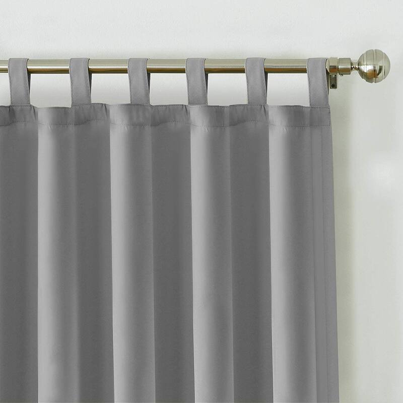 Pro Space 50x84inch tab tob Window Curtain Panel grey