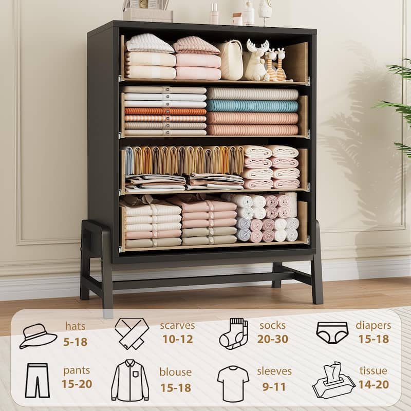 4/6/7 Drawer Dresser for Bedroom, Freestanding Wooden Storage Chest