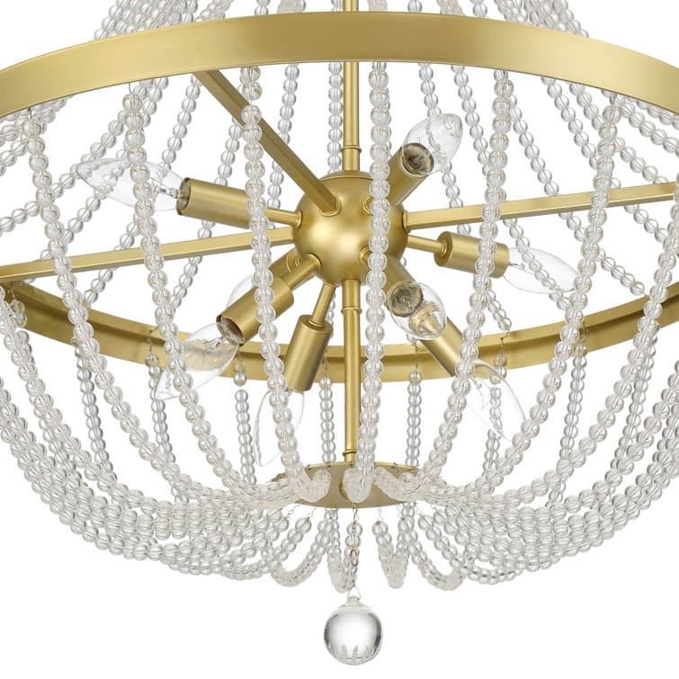 Acroma 8 - Light Brass Glitter Modern Gold Chandelier - N/A