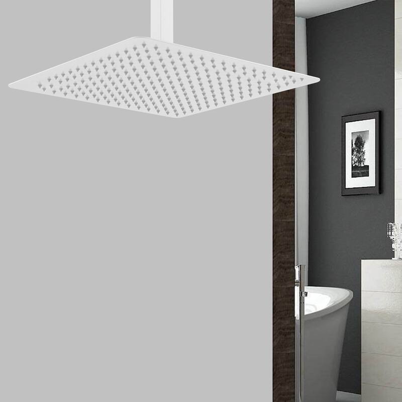 16" Square High Pressure Rain Shower Head,304 Stainless Steel Rain Shower Head