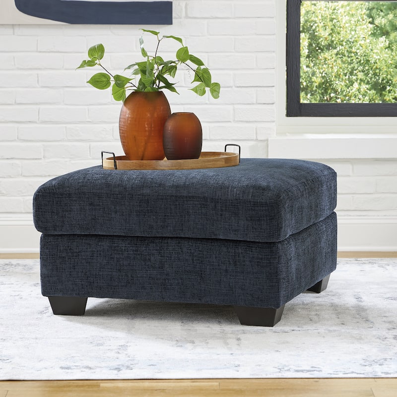 Signature Design by Ashley Aviemore Oversized Accent Ottoman - Dark Blue