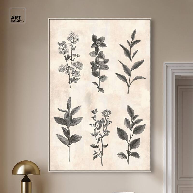 Sepia Stems Canvas by Art Remedy