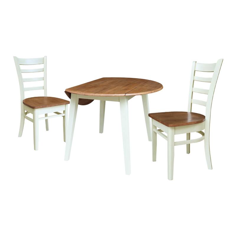 42" Round Dual Drop Leaf Dining Table with Chairs