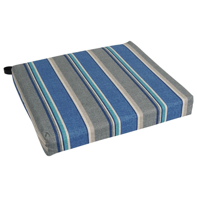 20-inch by 19-inch Indoor/Outdoor Chair Cushion - 20 x 19 - Sovaro Denim