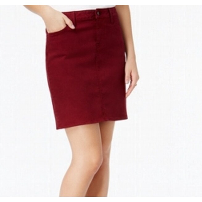 red denim skirt size 16