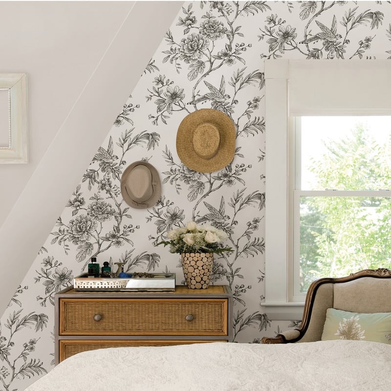 NuWallpaper Charcoal Longwood Peel & Stick Wallpaper - 216in x 20.5in x 0.025in