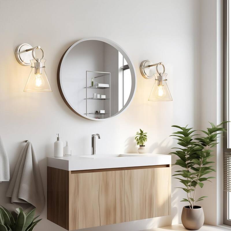 1 pack vanity light nickel wall light glass,metal kitchen light