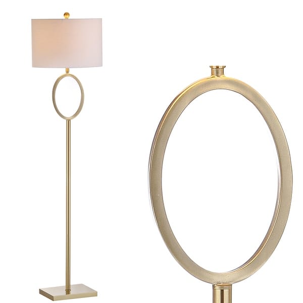 slide 2 of 17, Oliver Metal LED Floor Lamp, by JONATHAN Y - 61" H x 15" W x 15" D Brass Gold