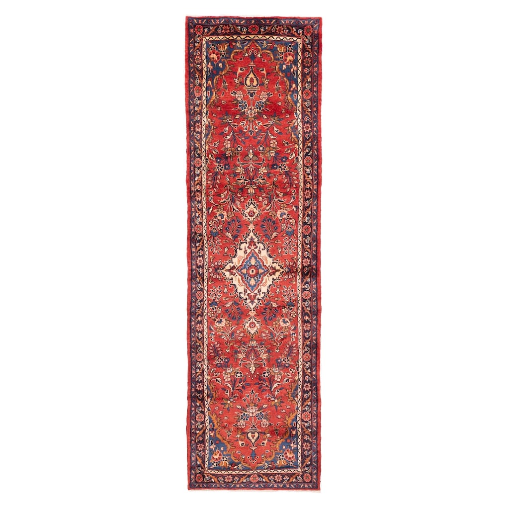 ECARPETGALLERY Hand-knotted Anadol Red Wool Rug - 2'9 x 10'11