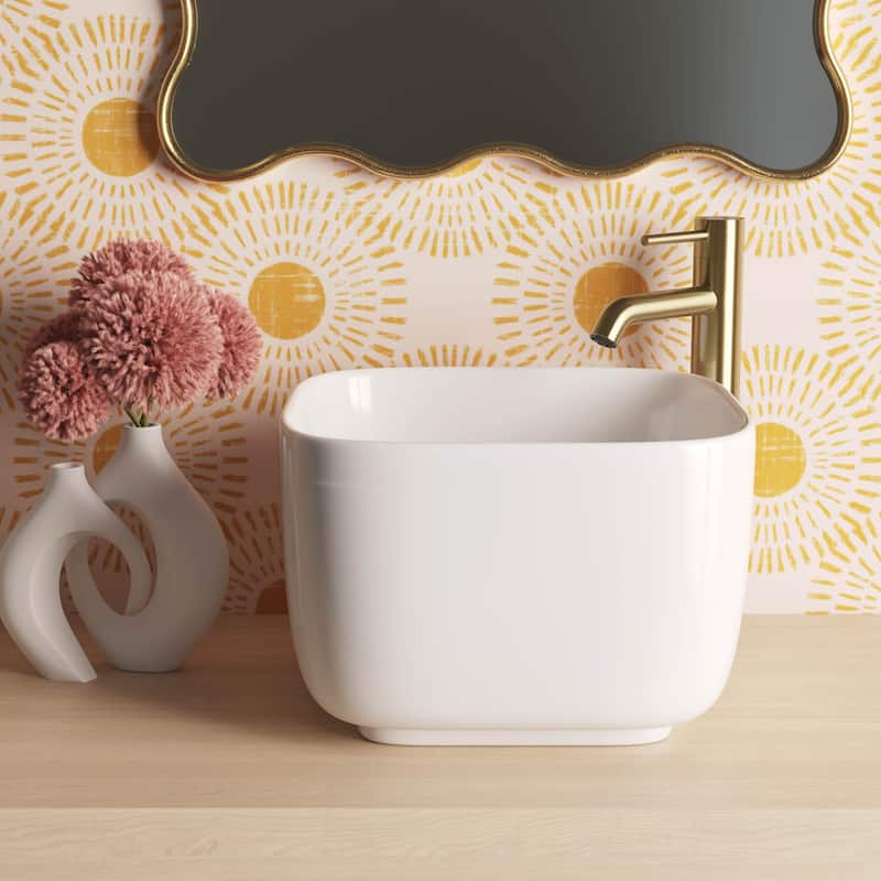 Charme 14.5" Square Vessel Bathroom Sink - 14.5" x 14.5" 10"