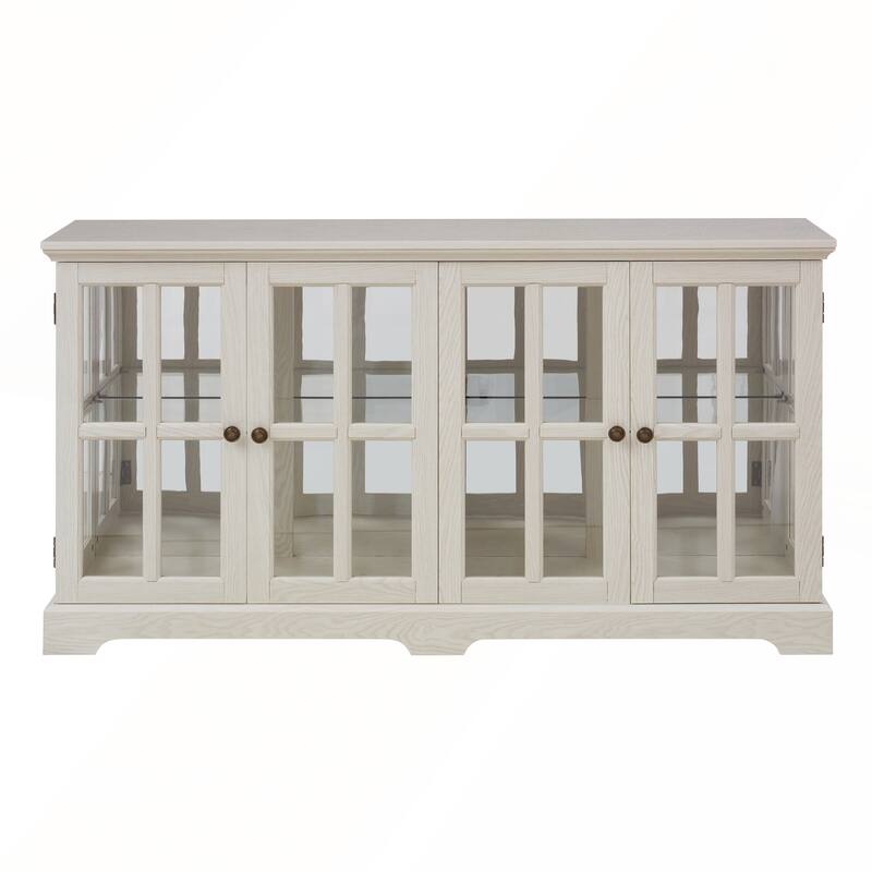 LED Curio Display Cabinet Antique Display Cabinet with Glass Doors