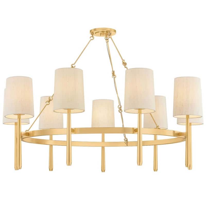 Hudson Valley Lighting 1779 Bridgeton 9 Light 46" Wide Chandelier with - Aged Brass