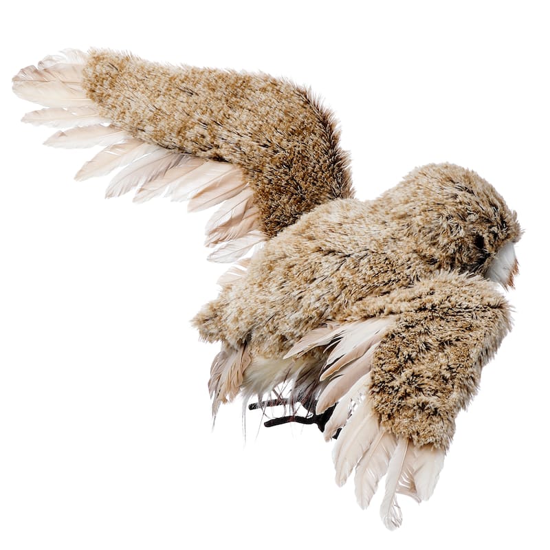 28" Winter Chalet Flying Feather Owl
