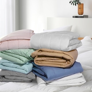 Lightweight Cooling Lyocell White Down Blanket, Tencel Comforter for Summer