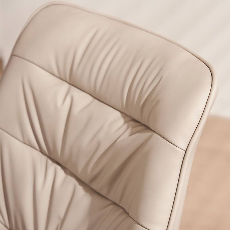 Adjustable Bar Stools Set of 2 Faux Leather Swivel Bar Chairs