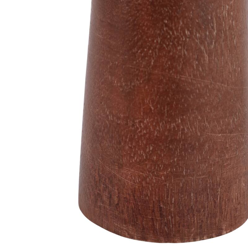 Mango Wood Pillar and Taper Candle Holders Sculptural Turned Design