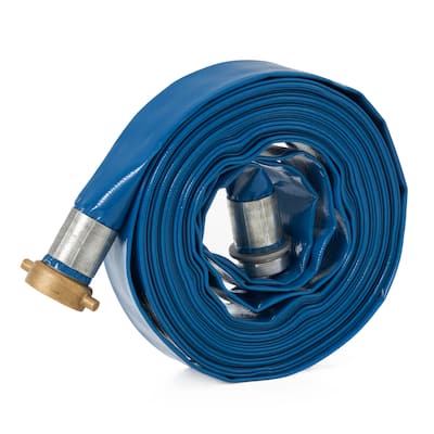 Apache 98138015 1.5 Inch Diameter 50 Foot Length 75 PSI PVC Lay Flat Hose, Blue - 8