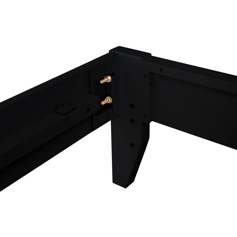 Black California King Platform Bed with Universal Design
