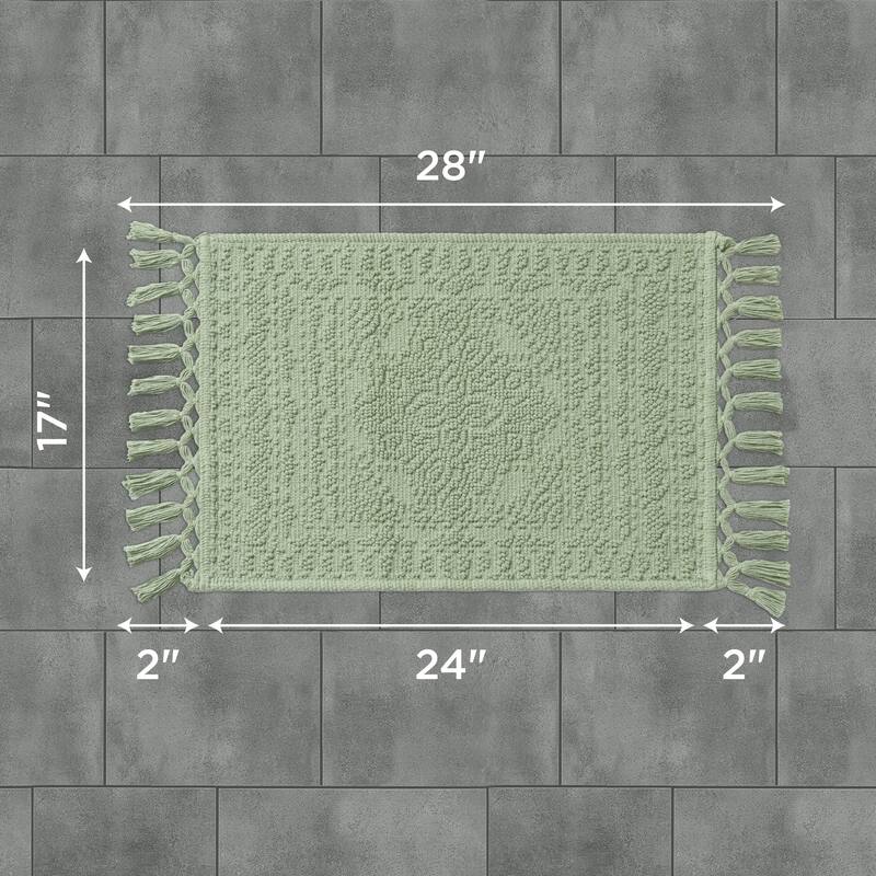 French Connection Nellore Fringe Cotton Bath Rug