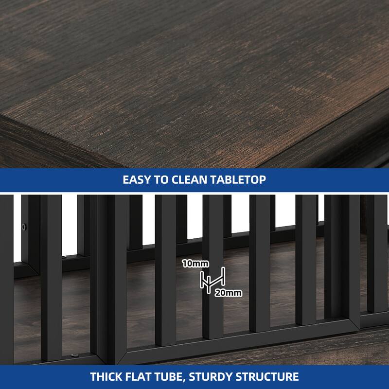 Moasis 71 Inch Double Dog Crate Furniture for 2 Dogs