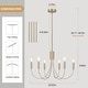 preview thumbnail 45 of 69, 6-Light Modern Candlestick Hanging Linear Chandelier Lighting Island Chandelier for Kitchen Island