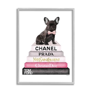 Book Stack Fashion French Bulldog Framed Wall Art - Bed Bath & Beyond 