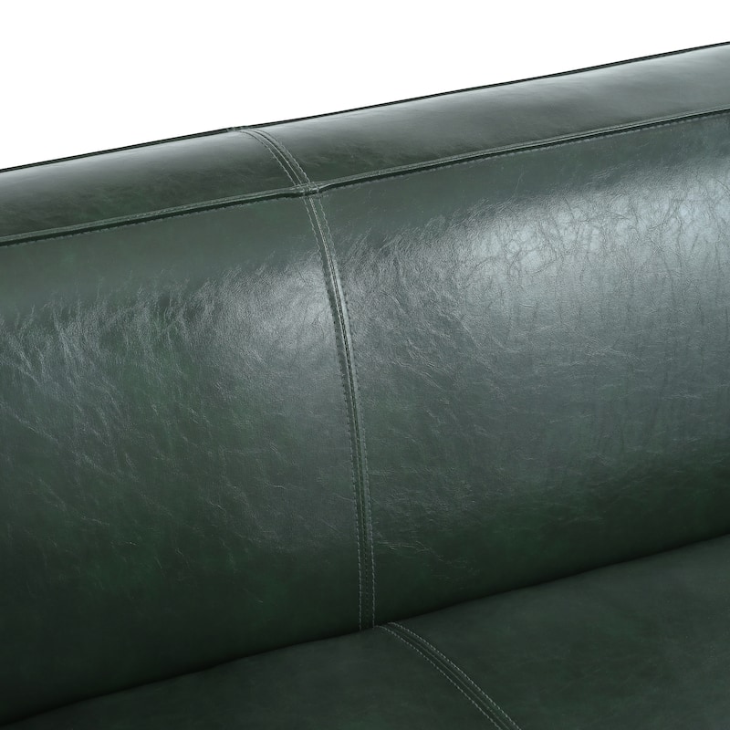 84.25" PU 3-Seater Sofa with Birch Legs in Contemporary Style