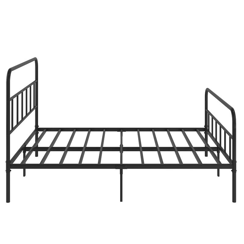 Metal Platform Bed Frame with Headboard, No Box Spring Needed, Black