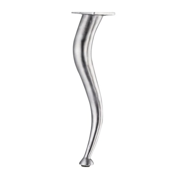 Richelieu 5600210 15 1 4 Tall Curved Table Leg Brushed Richelieu 5600210 15 1 4 Tall Curved Table Leg Brushed Aluminum