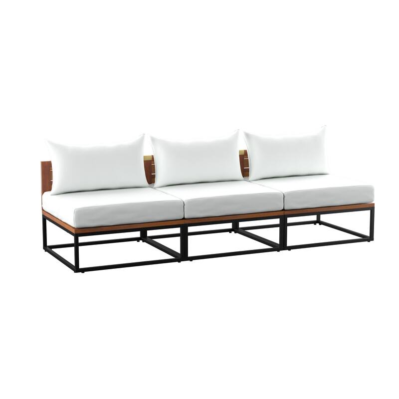 SEI Furniture Taradale Outdoor Modular Patio Sofa Set with Coffee Table and Deep Seating