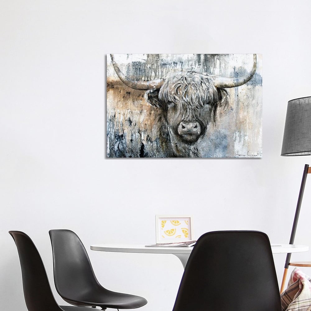 iCanvas "Highland Cow II" by Studio Paint-Ing Canvas Print