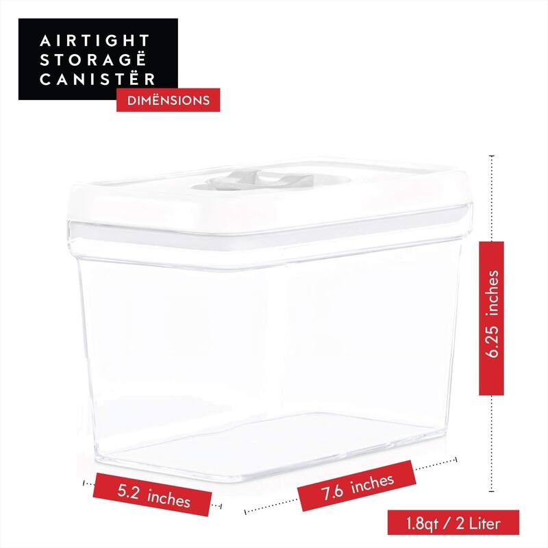 DWËLLZA KITCHEN 4LB White Airtight Food Storage Containers