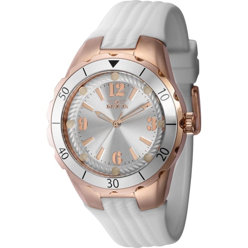 Invicta Women's 40311 Angel Quartz 3 Hand Silver Dial Watch