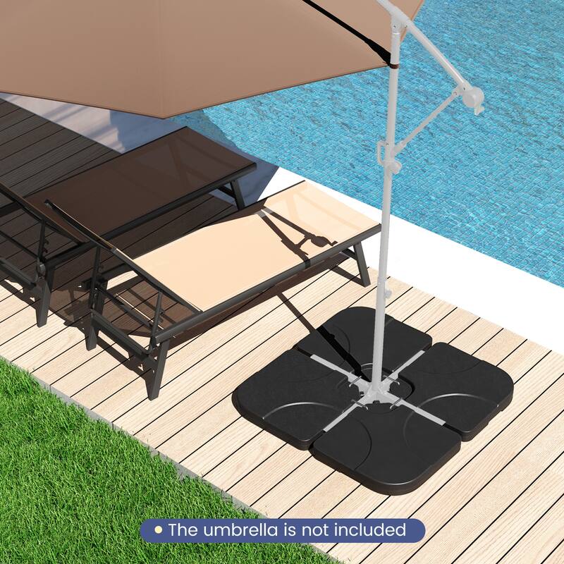 Costway 20" Patio Offset Umbrella Base Stand Water Filled Base Weights - See Details