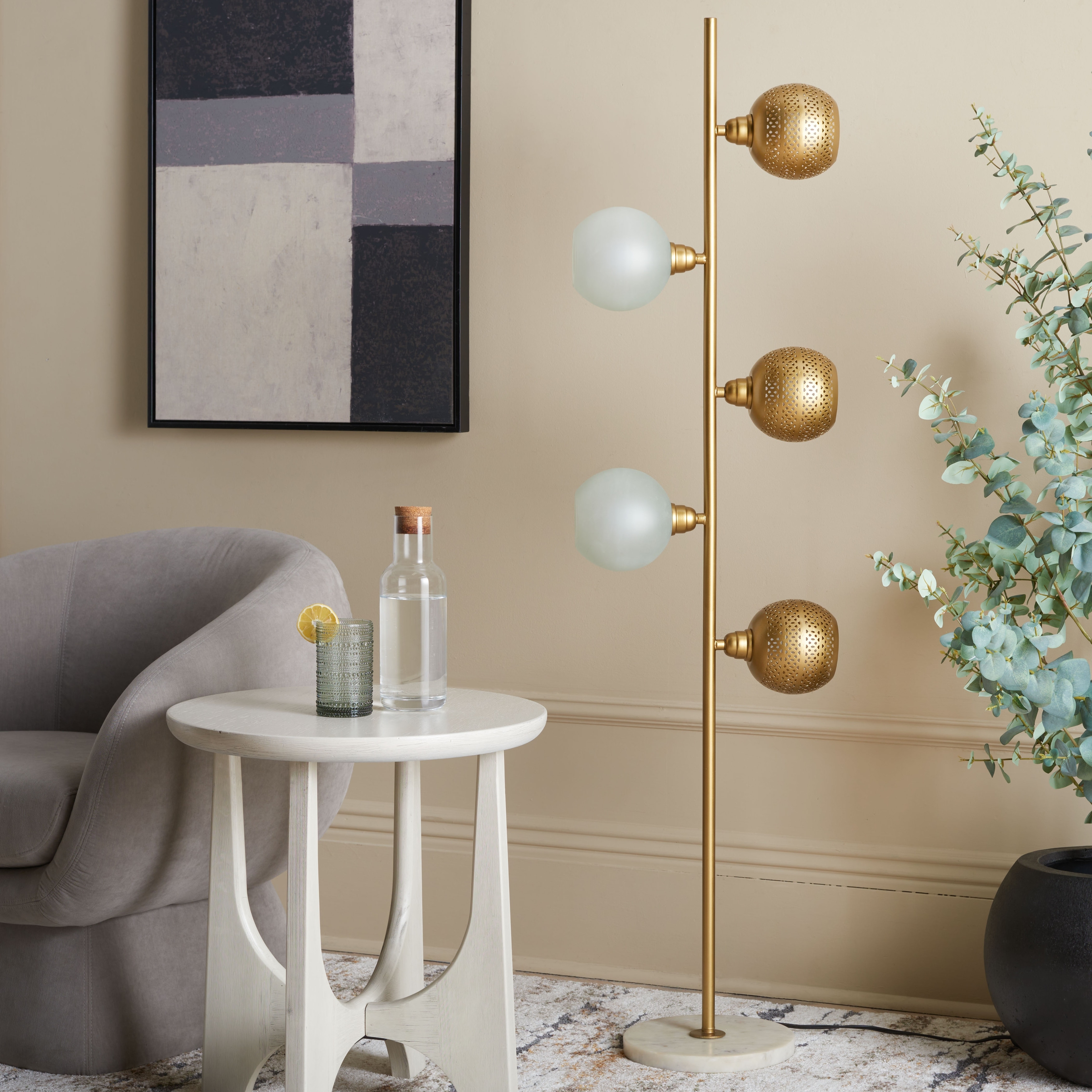 SAFAVIEH Lighting Syna 5-Light 61-inch Standing Floor Lamp (LED Bulbs Included) - Multi - 15Wx10Dx61H