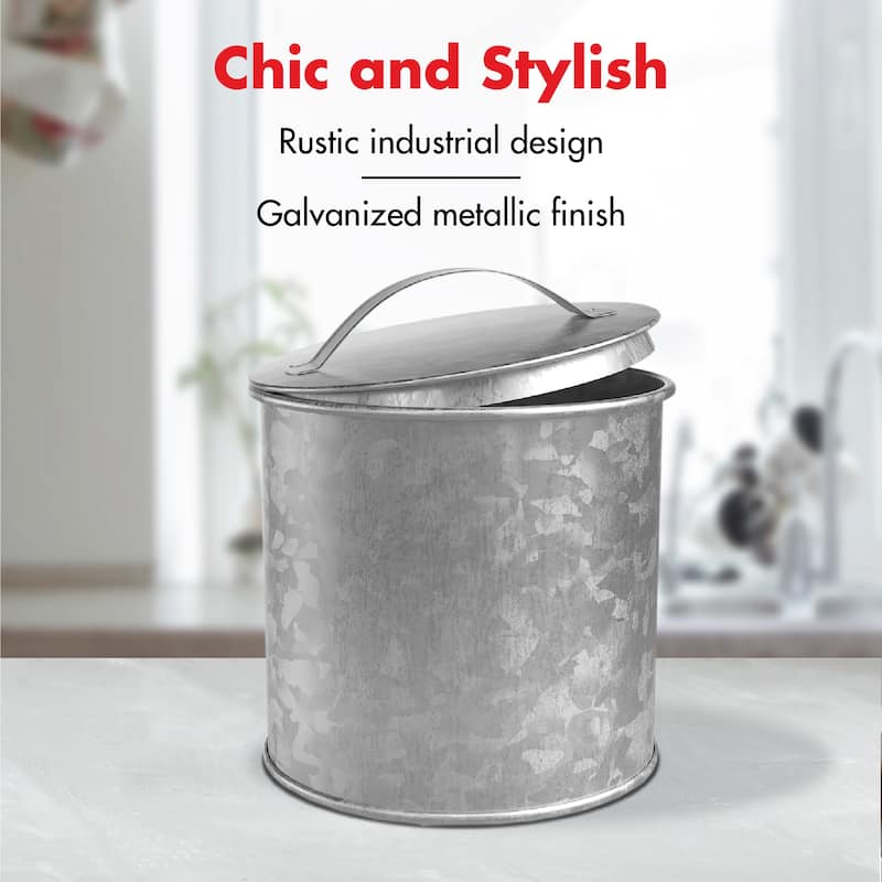 Amici Newport Galvanized Metal Storage Canister