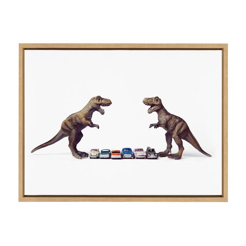 Kate and Laurel Sylvie Dino Cars Canvas by Saint and Sailor Studios