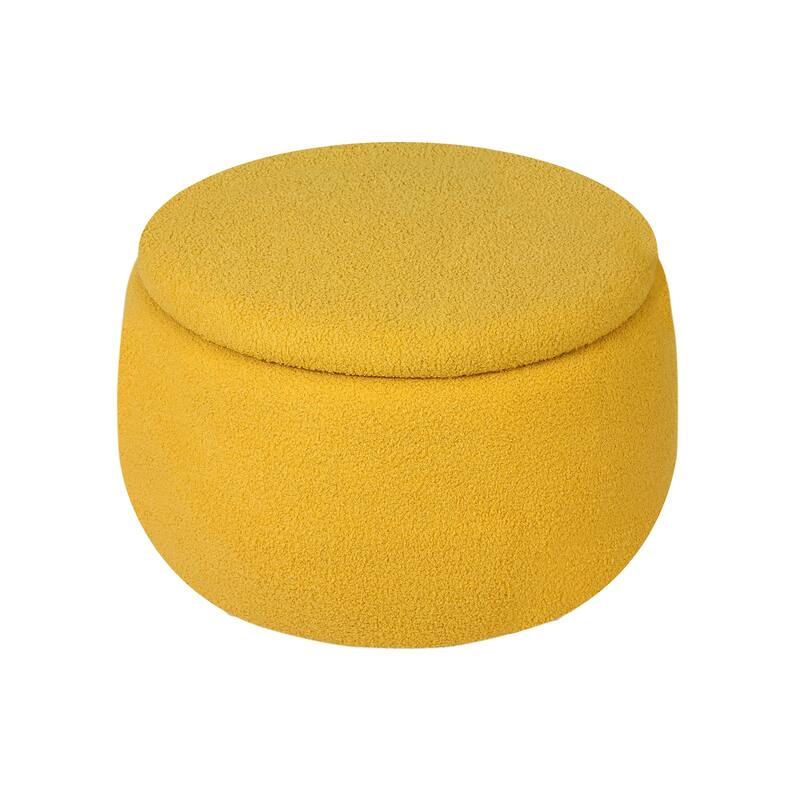 Adeco Storage Ottoman 23" Velvet Coffee Table for Living Room Bedroom