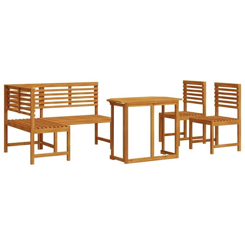 vidaXL Garden Bench Set Brown solid acacia wood - 20 x 35 x 30